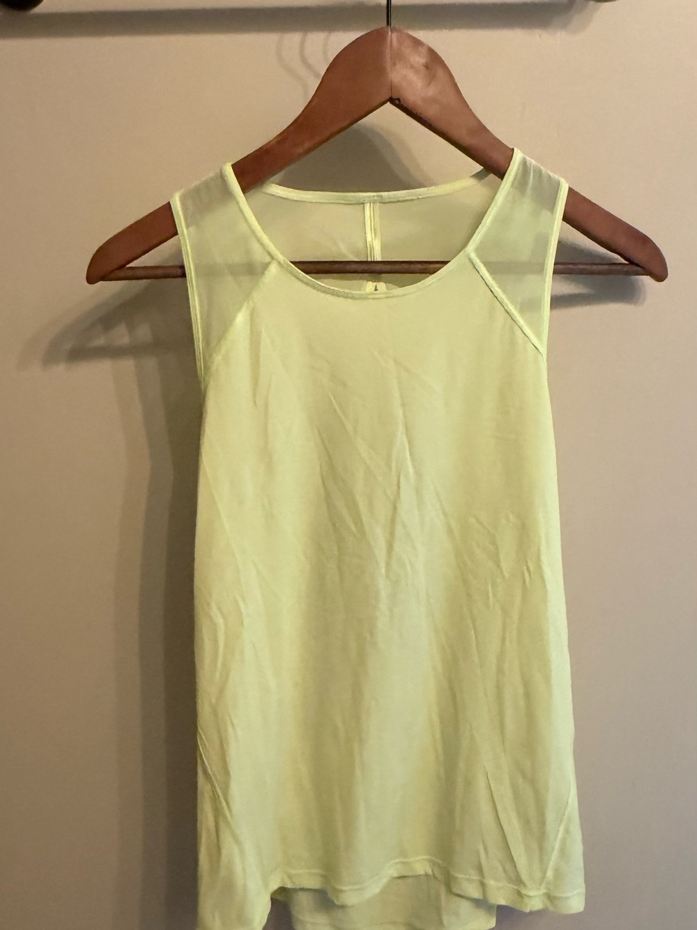 lululemon athletica Light Yellow Workout Tank